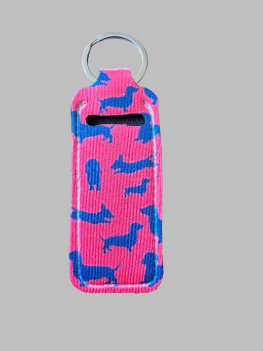 Blue & Red Doxie Chapstick 👄 Lip Balm Holder