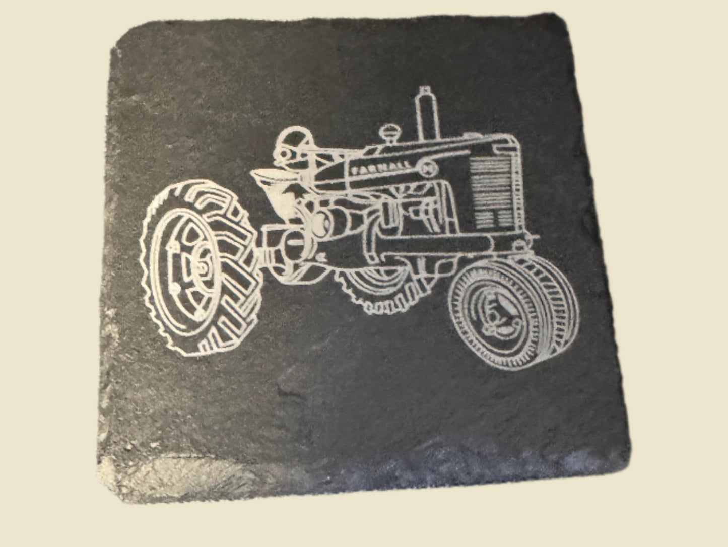 Tractor Image slate coaster
