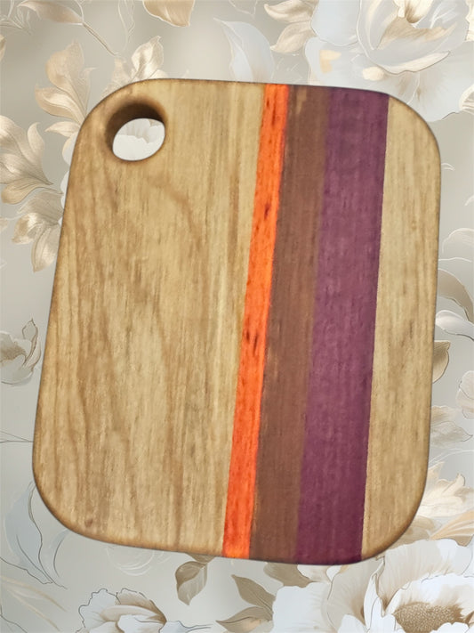 Maple, Padauk, Purpleheart and Jatobá Cutting Board