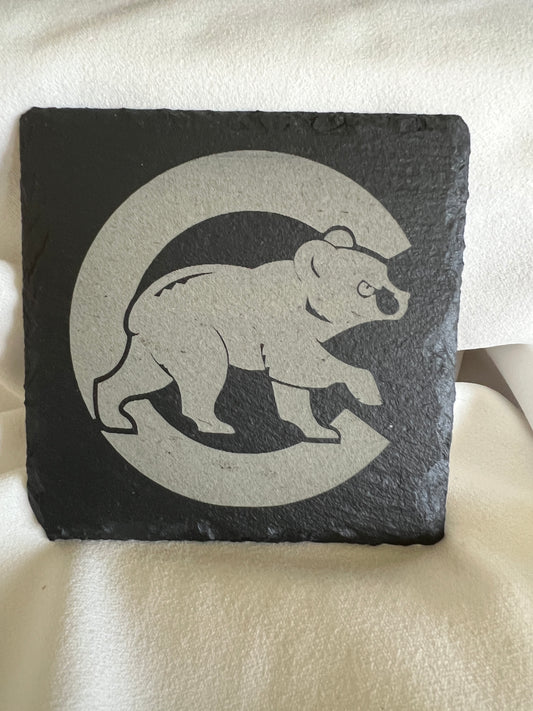 Cubbies slate coaster