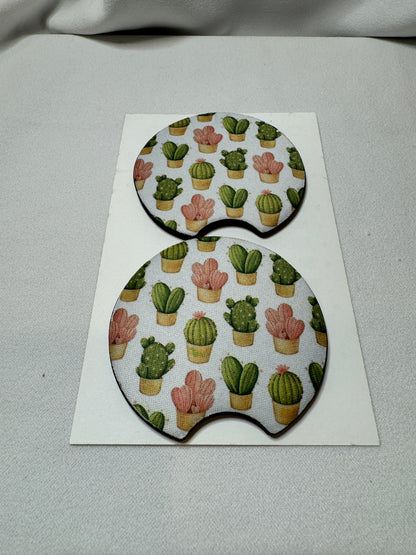 Cactus / Succulent Car Coasters *2*