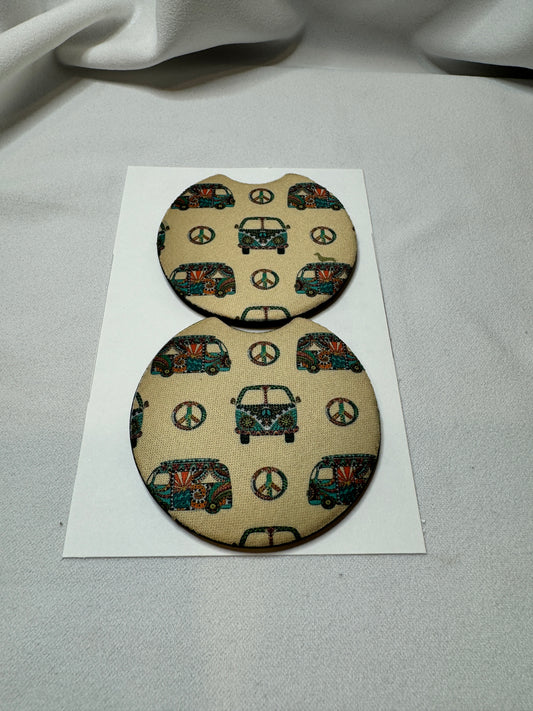 Hippy Van Retro Car Coasters