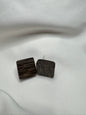 Black Ebony Stud Earrings