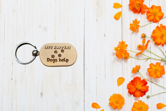 Wood Keychain with hilarious text 