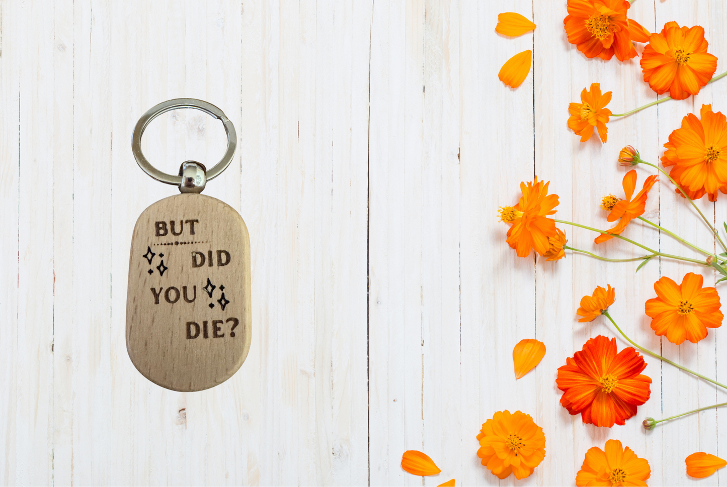 Keychain with humorous text 