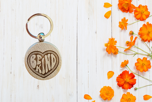 Wood Keychain with hilarious text 