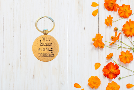 Keychain with humorous text 