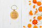 Keychain with humorous text 