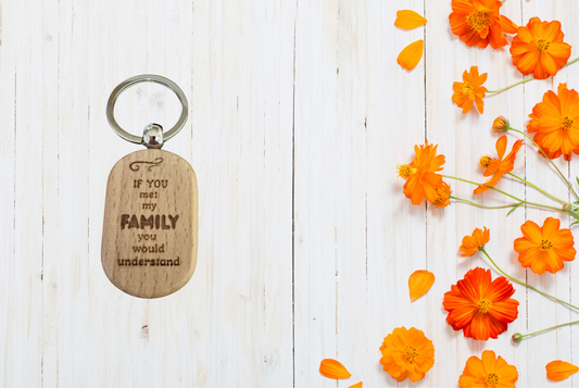 Keychain with humorous text 