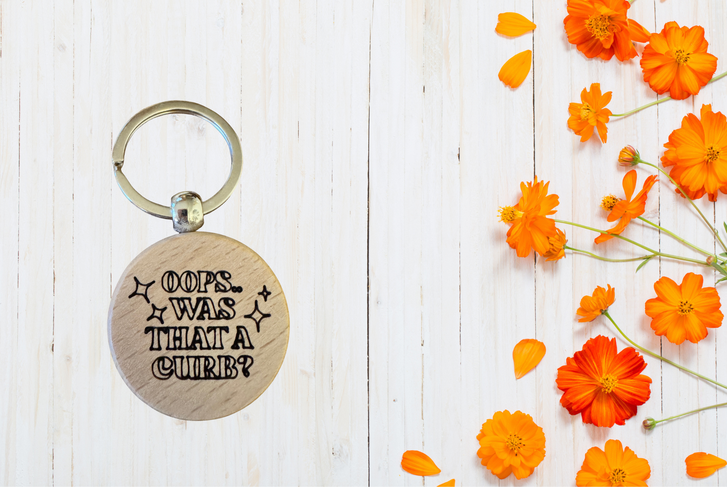 Keychain with humorous text 