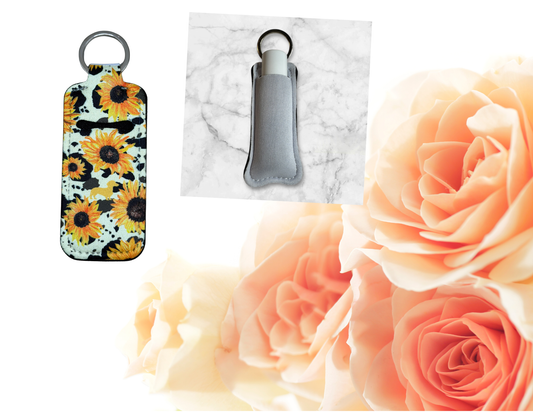 Cow print & Sunflower Chapstick 👄 Lip Balm Holder