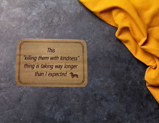 This killing them with kindness magnet