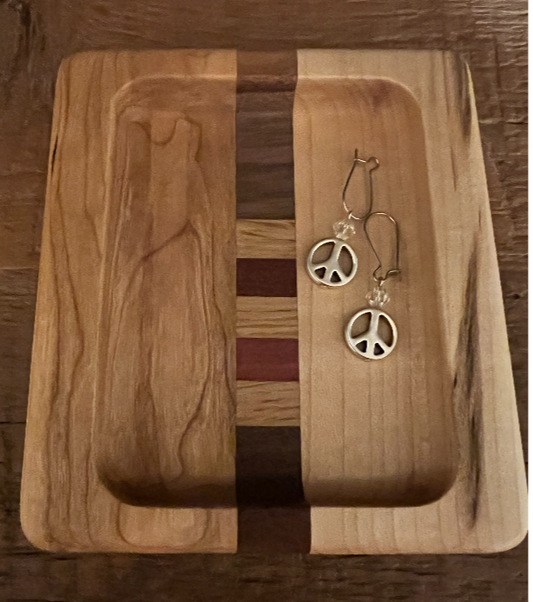 Maple, Cherry, Walnut, Red Oak, and Bloodwood Trinket Tray