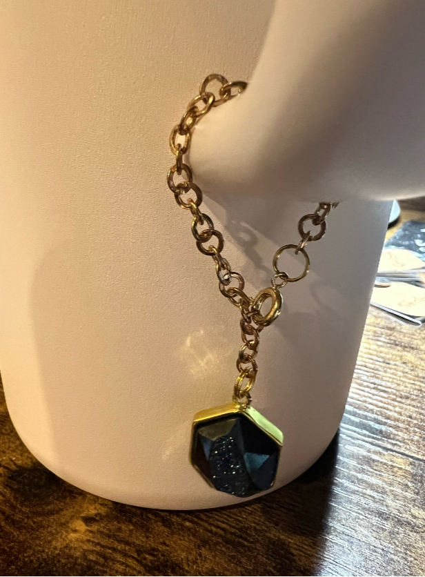Blue Gem Tumbler Charm