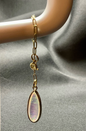Oblong Opal Colored Tumbler Charm