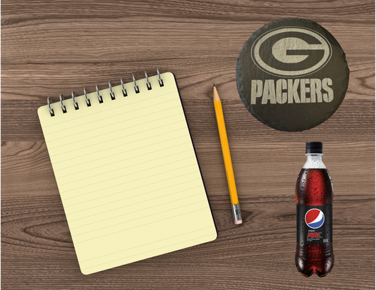 Packers Slate Coaster Round