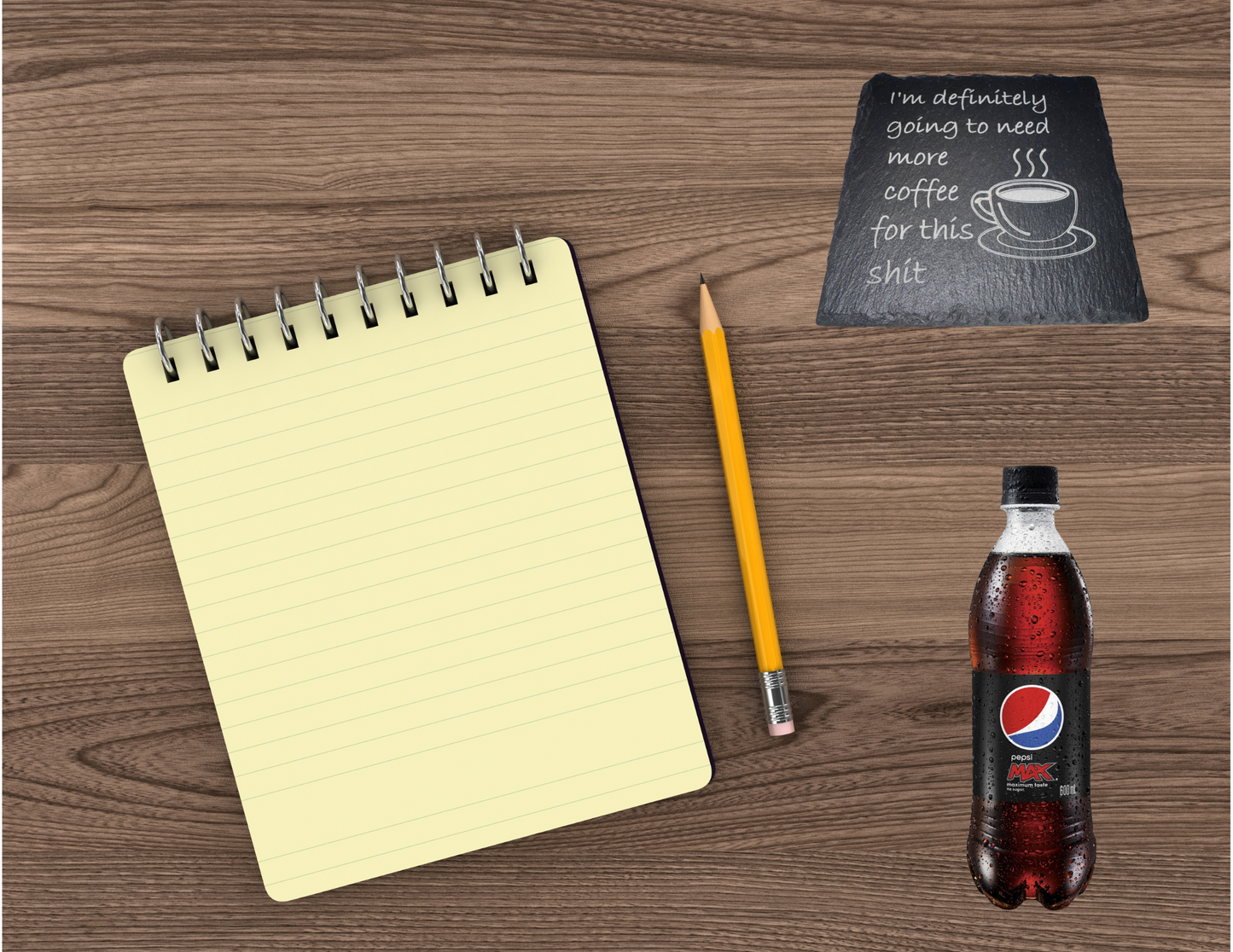 I'm definitely going to need more coffee Slate Coaster