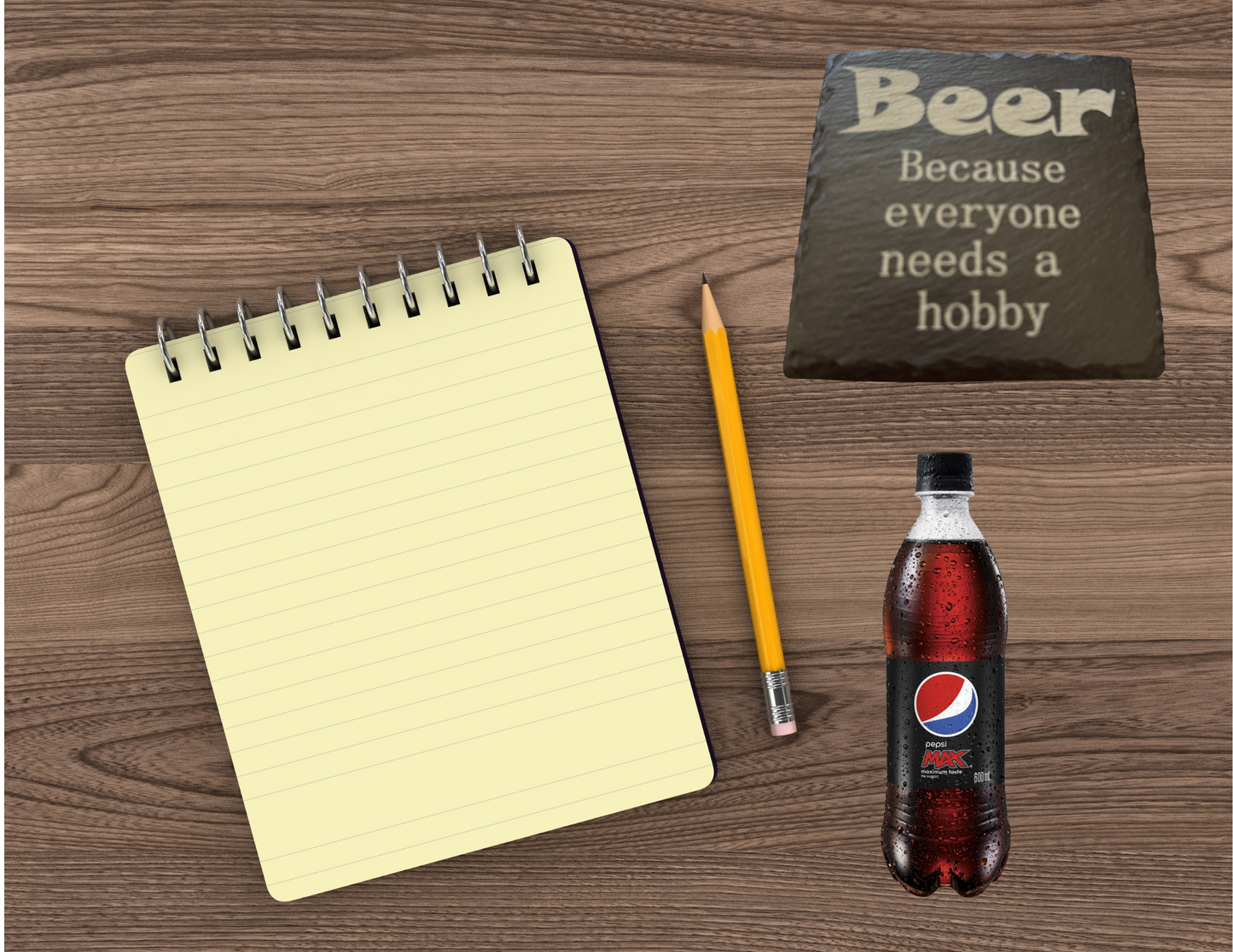 Beer because everyone needs a hobby slate coaster