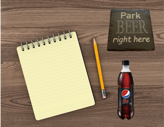Park beer right here slate coaster