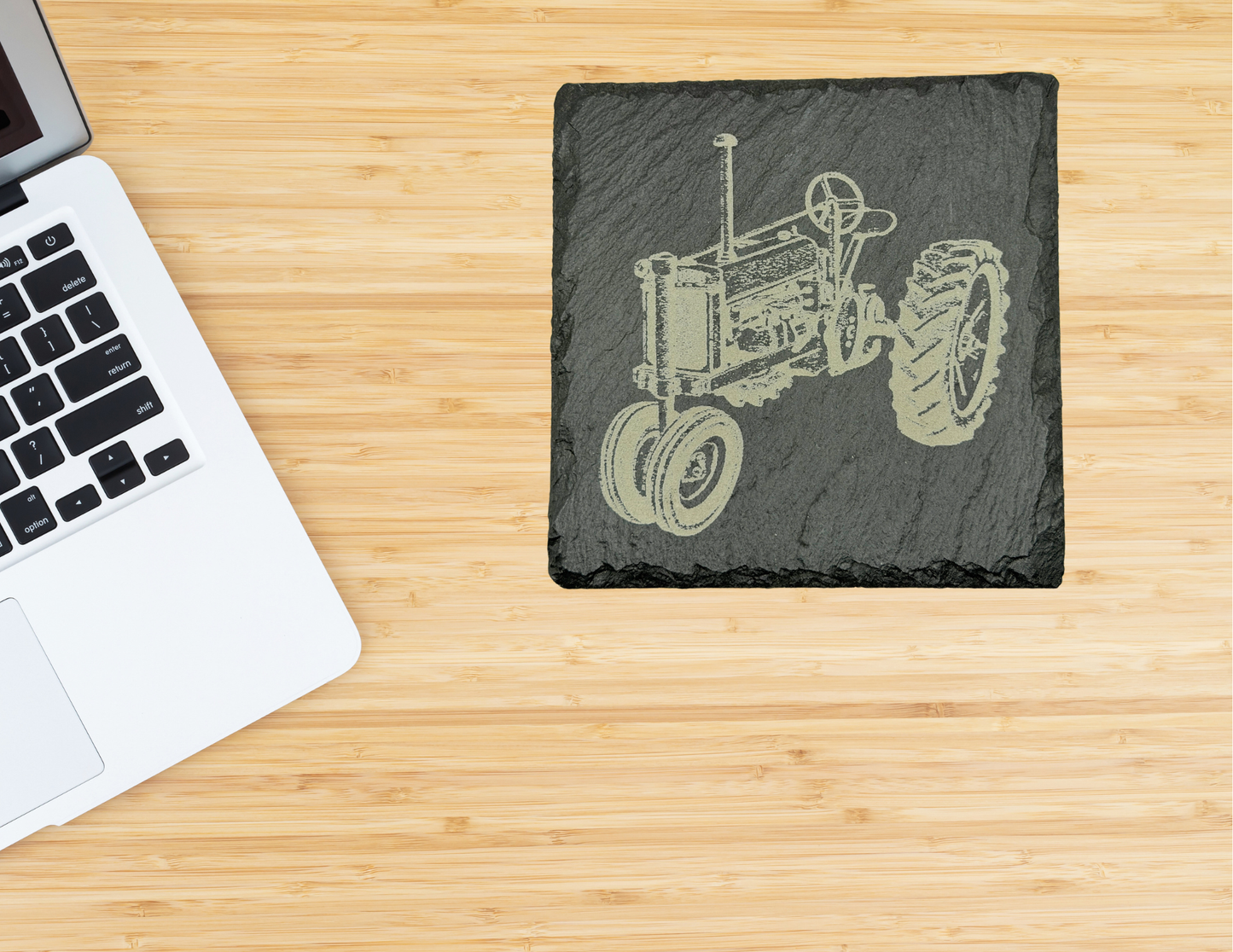 Tractor Image slate coaster