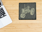 Tractor Image slate coaster