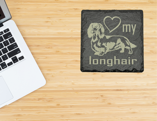 Love my longhair slate coaster