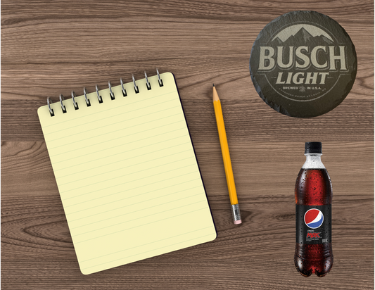 Busch 💡slate coaster (Round)