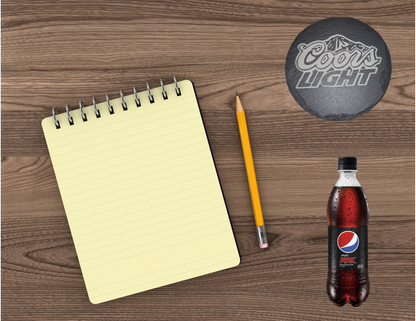 Coors Light Slate Coaster Round