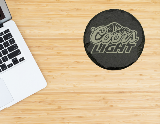 Coors 💡 Slate Coaster Round