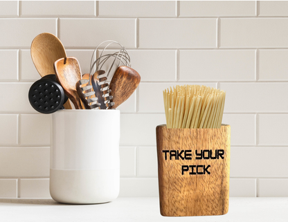 Wood Toothpick Holder