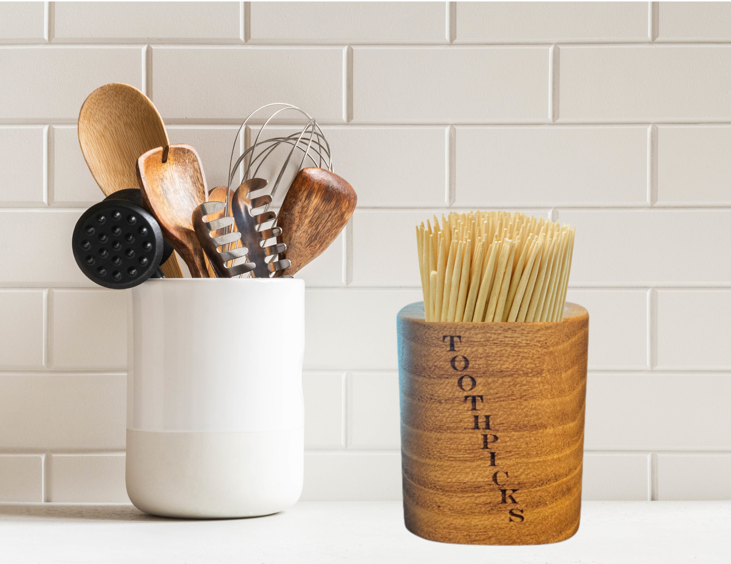 Wood Toothpick Holder