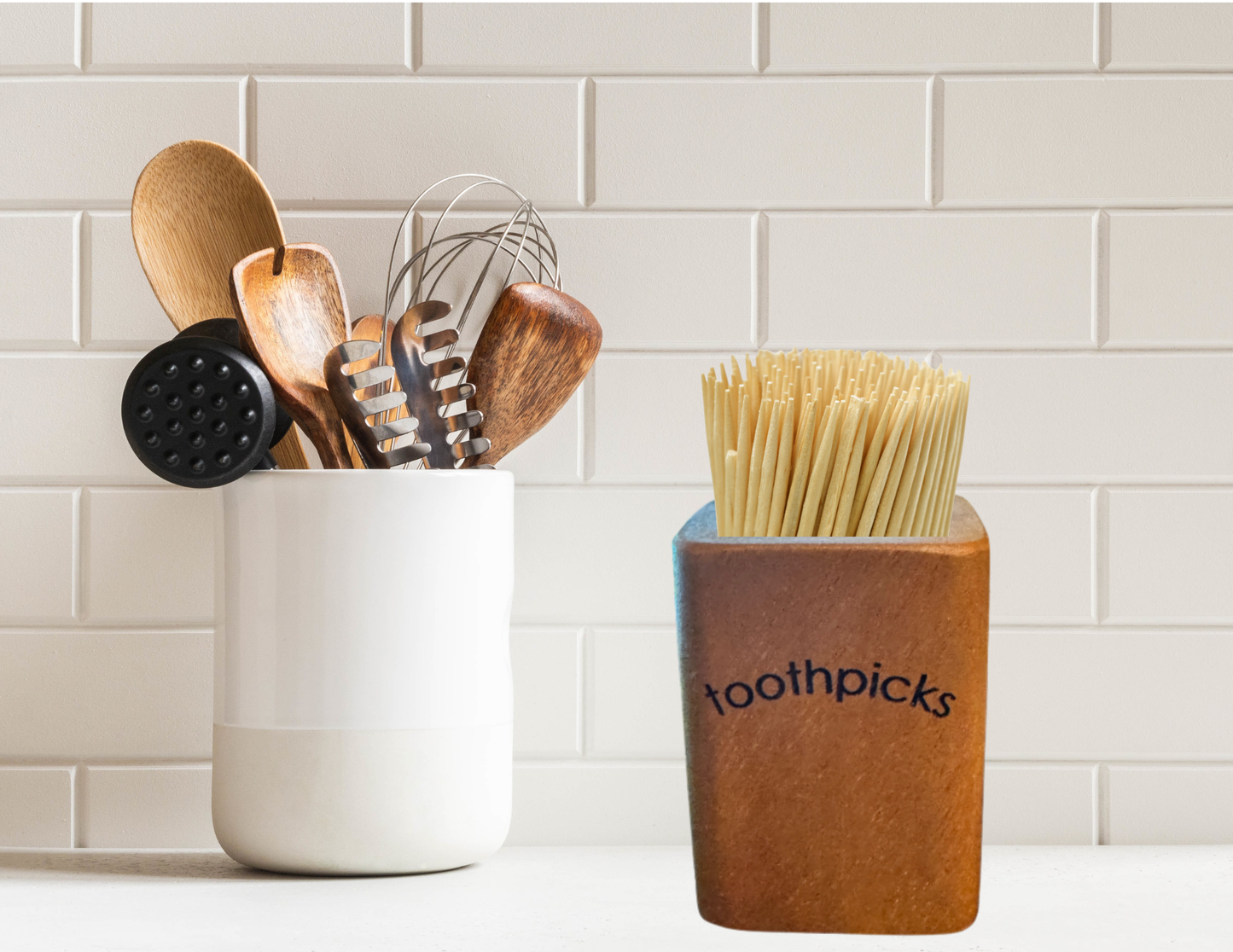 Wood Toothpick Holder