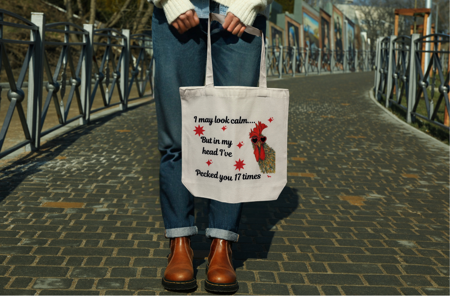 Tote bag with funny or cute design 