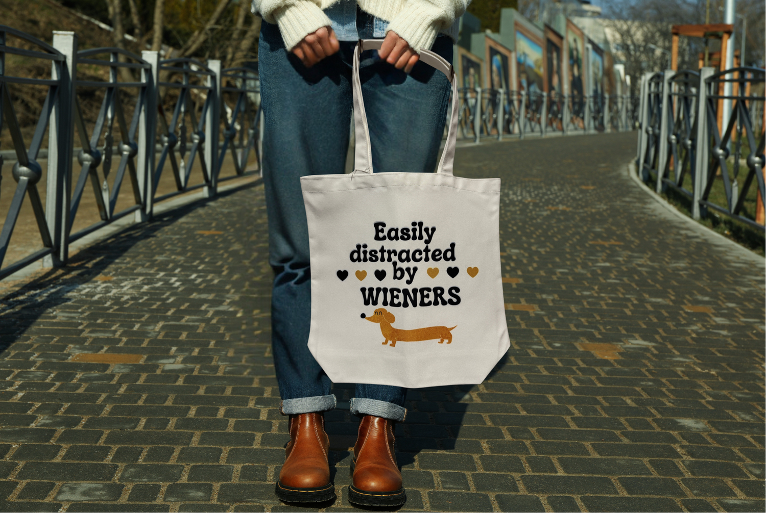 Tote bag with funny or cute design