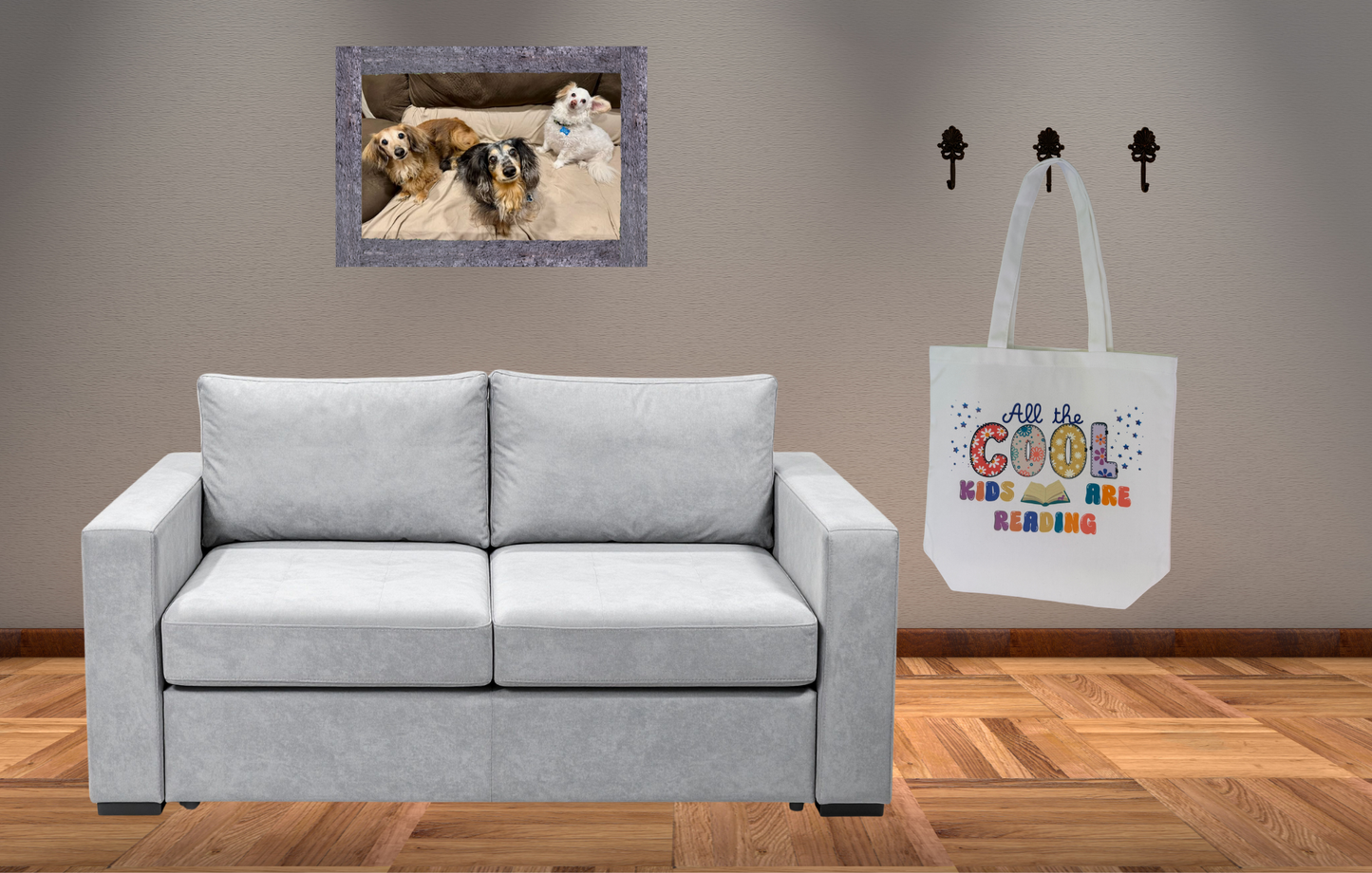 All the COOL kids are reading tote bag