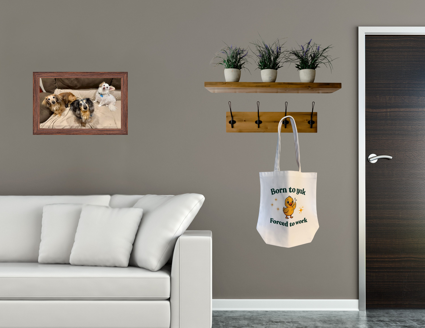 Born to yak, forced to work tote bag
