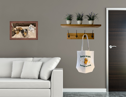 Born to yak, forced to work tote bag