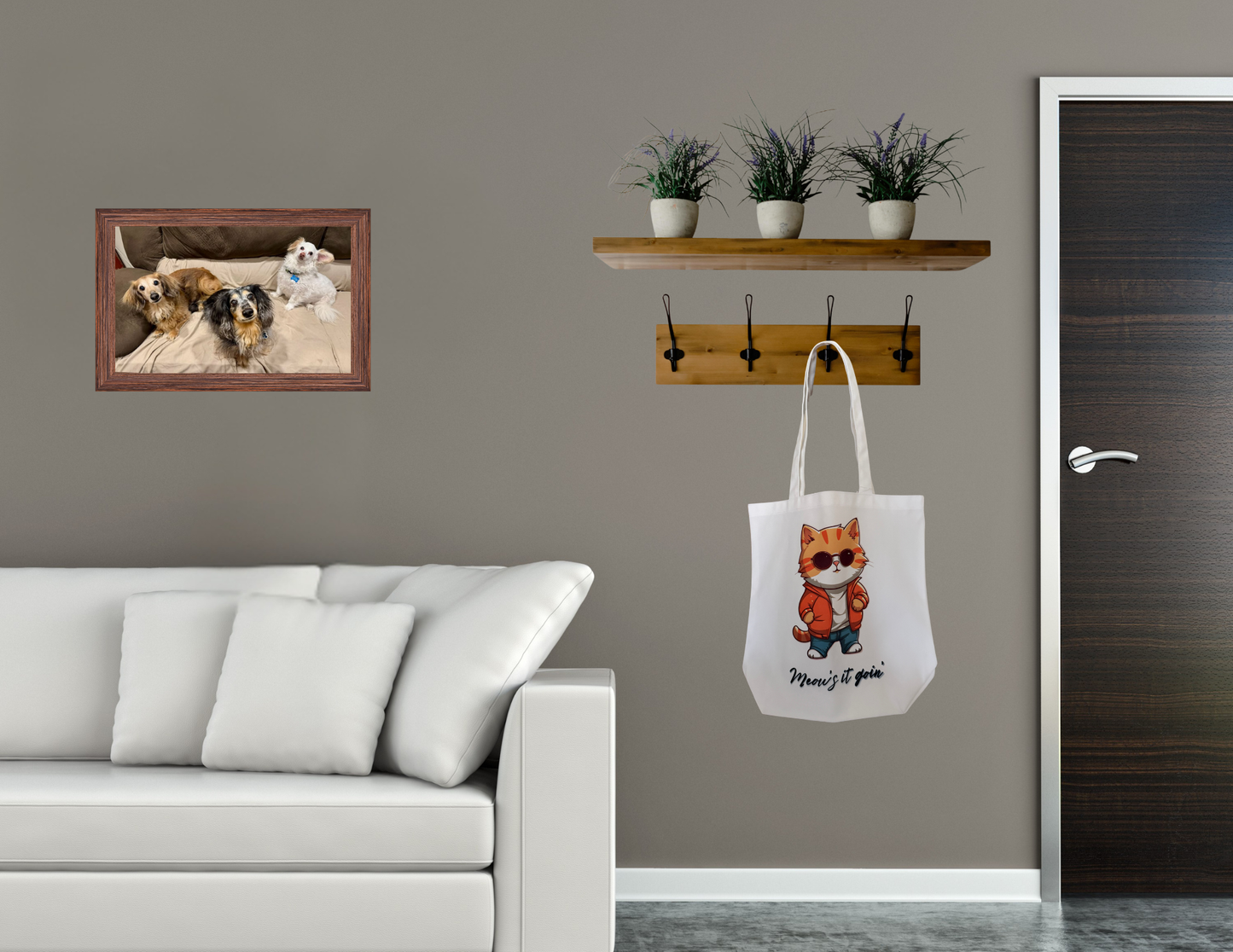 Meow's it goin tote bag