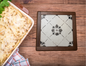 Charcoal Gray Flower Trivet