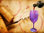 Pink, Purple & Blue Pearl Stemmed Alcohol Ink Wine Glass